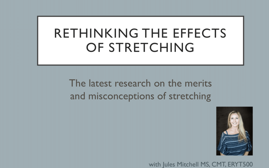 Biomechanics: Rethinking the Effects of Stretching